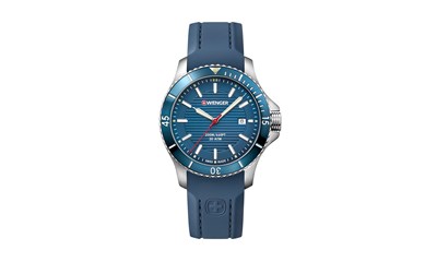 SEAFORCE Ø43 Blue bezel, Blue dial, Blue silicone strap - Wenger