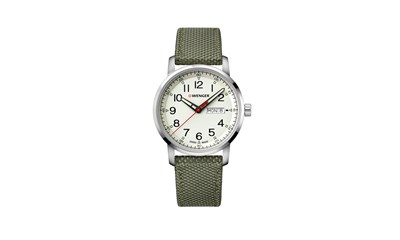 ATTITUDE Ø42 Off-White dial, Green Nylon strap - Wenger