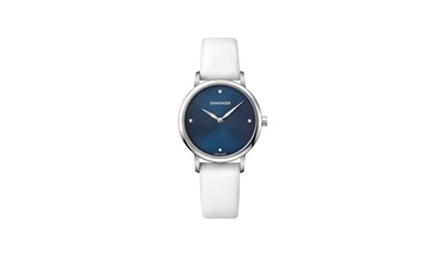 URBAN DONNISSIMA Ø35 blue dial, White Satin strap - Wenger