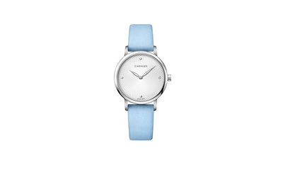 URBAN DONNISSIMA Ø35 Silver dial, Blue Satin strap - Wenger