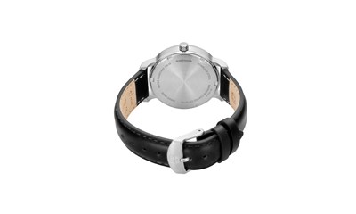 URBAN CLASSIC Ø35, SST case, silver-white dial, black leather - W