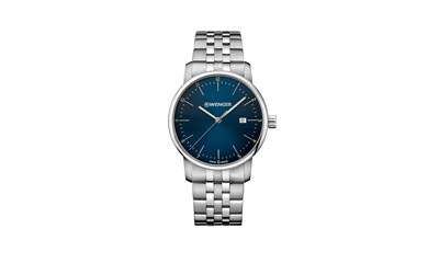 URBAN CLASSIC Ø42, SST case, blue dial, SST bracelet - W