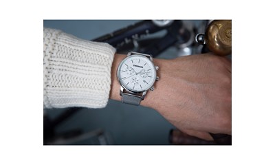 URBAN CLASSIC CHRONO Ø44, Silver-white dial, SST mesh - W