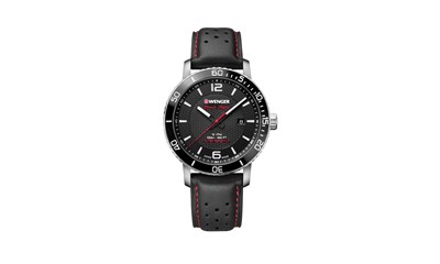 ROADSTER BLACK NIGHT Ø45, Black dial, Black leather - Wenger