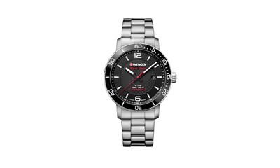 ROADSTER BLACK NIGHT Ø45, Black dial, Bracelet - Wenger