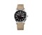 ATTITUDE Ø42, SST case, black dial, light brown nylon - W