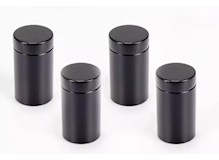Abstandshalter 13 x 19 mm, B 8 mm, Aluminium, Schwarz (4 Stück)
