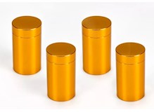 Abstandshalter 13 x 19 mm, B 8 mm, Aluminium, Gold (4 Stück)