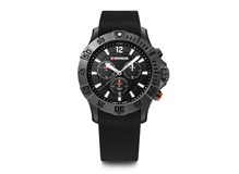 SEAFORCE CHRONO Ø43, black PVD case, black dial, black rubber strap